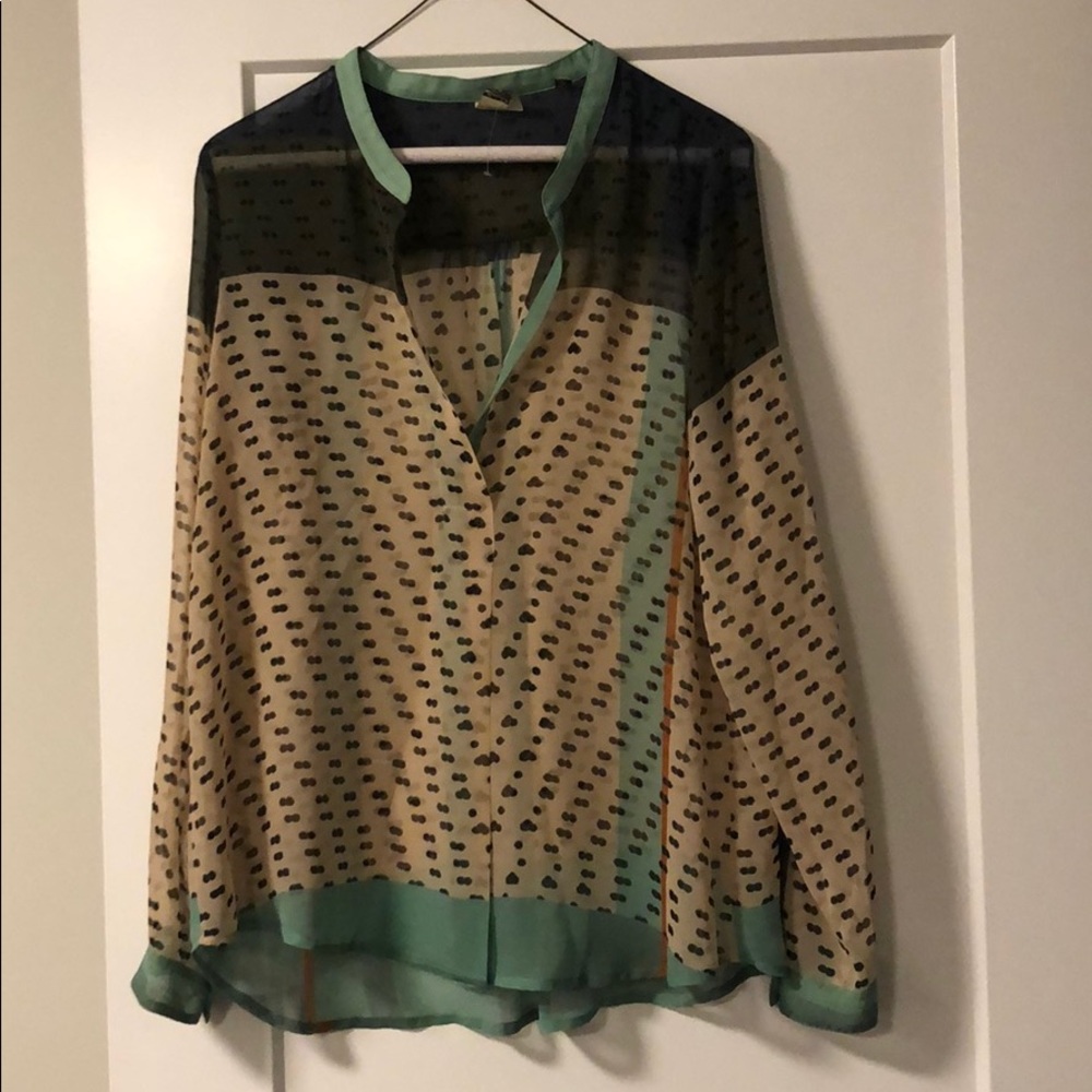 Sheer printed blouse